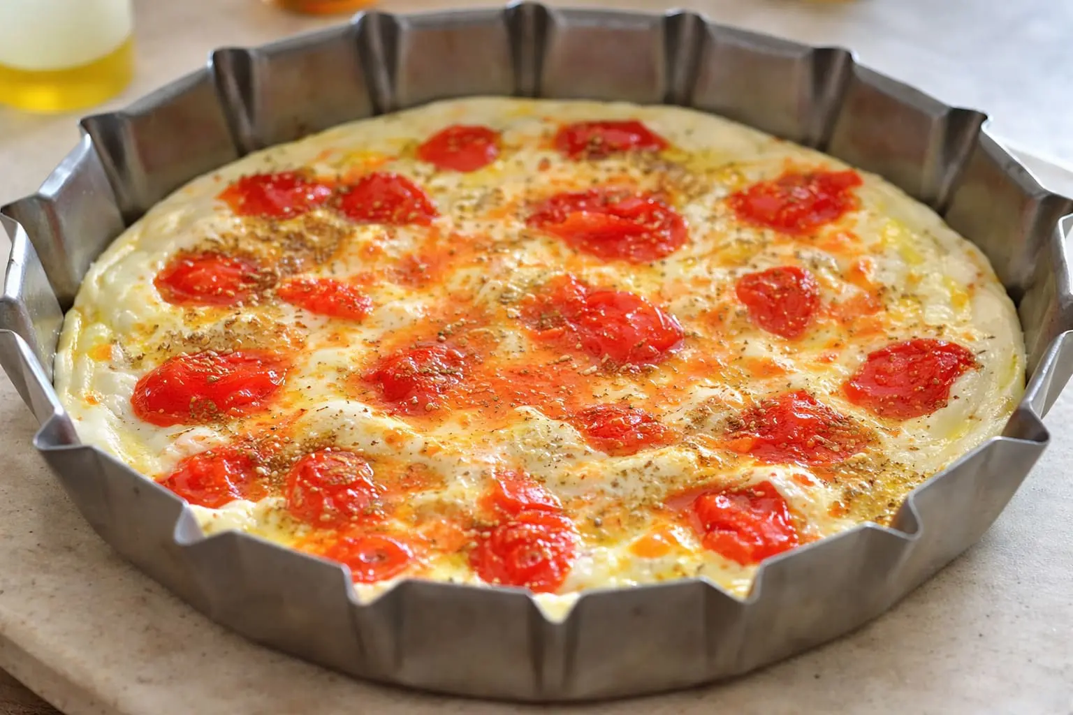 Teglia ferro blu focaccia barese